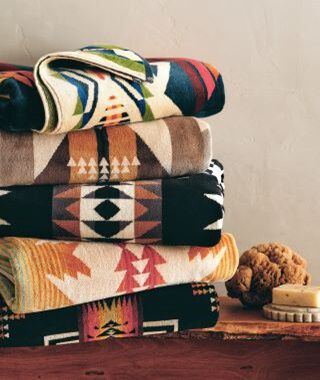 Stack of Pendleton Colorful Towels