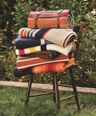 Stack of Pendleton Throw Blankets