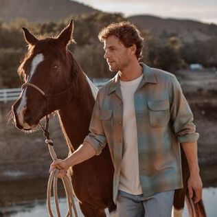Pendleton Umatilla Wool Shown on a Mens Shirt Outside