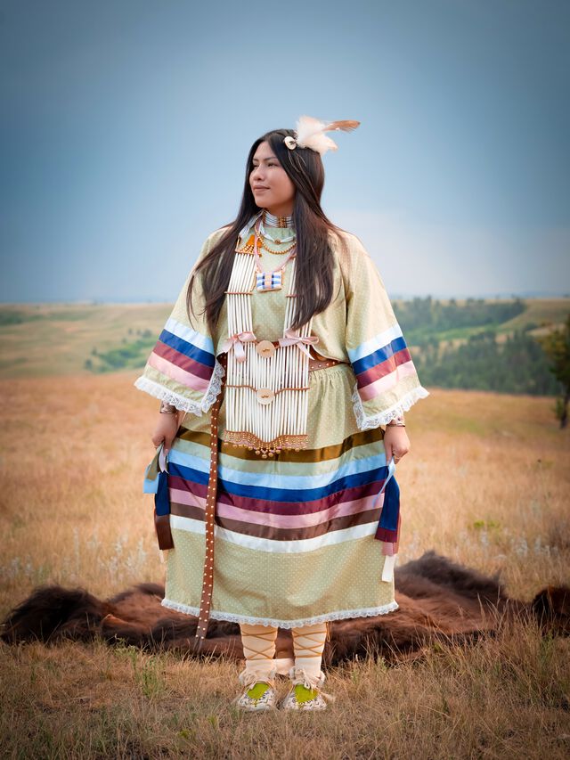 Belle Brings Plenty - American Indian College Fund Blanket designer