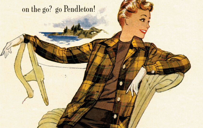 Vintage Ad Featuring Womens 49er Jacket