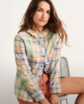 Womens Plaid Wool Shirt Jacket