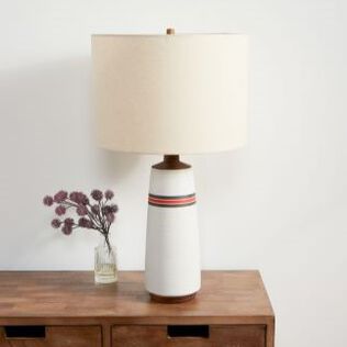 Black White and Red Lamp