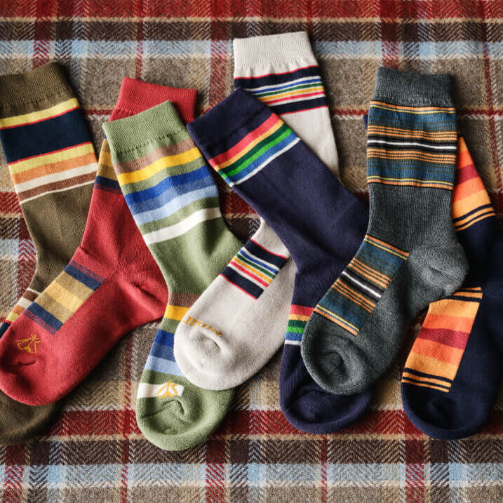 Stack of Striped Socks