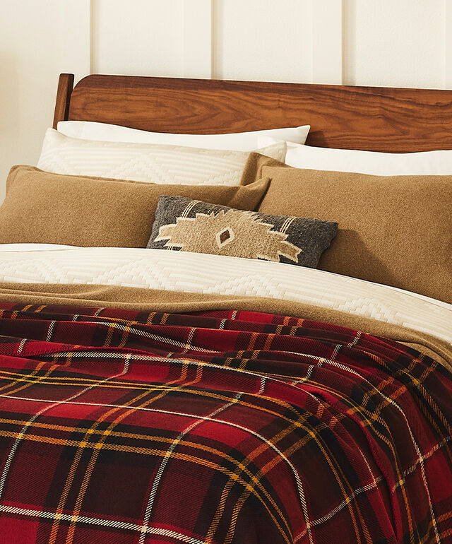 Pendleton red and gold Plaid Bedding