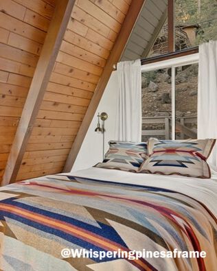 Pendleton Wyeth Trail Blanket on a Bed by @whipseringpinesaframe