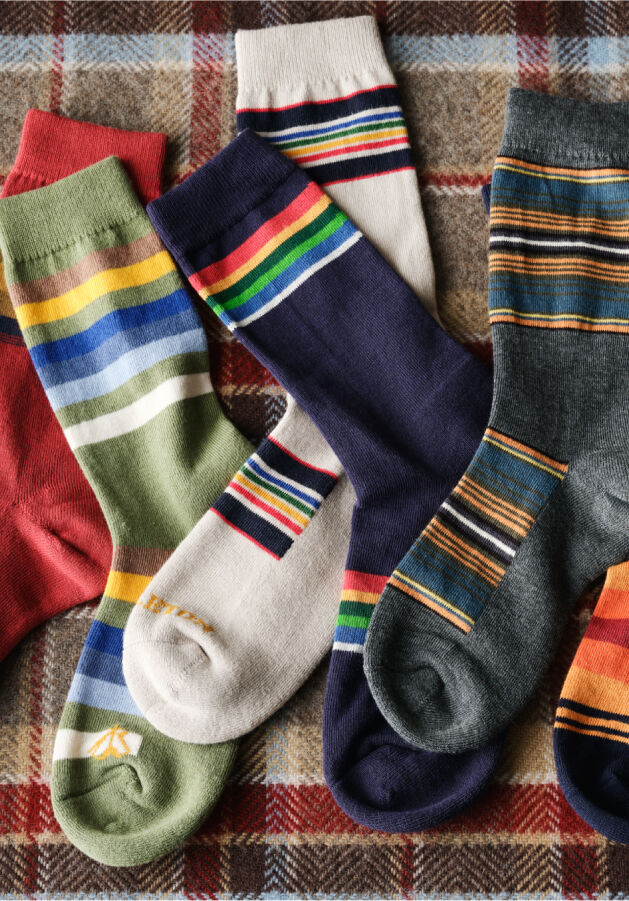 Pile of National Park Stripe Socks