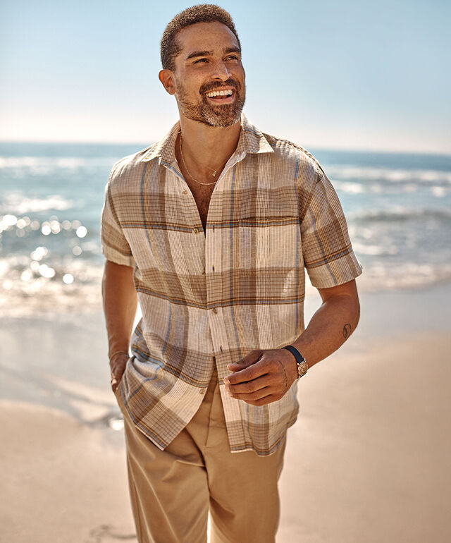 Mens Plaid Shoreline Shirt