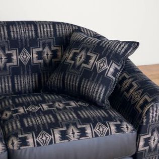 Pendleton Jacquard Fabric Shown On A Sofa