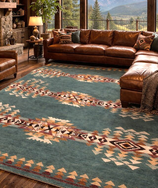 Southwest x Pendleton Rug Shown in a Room