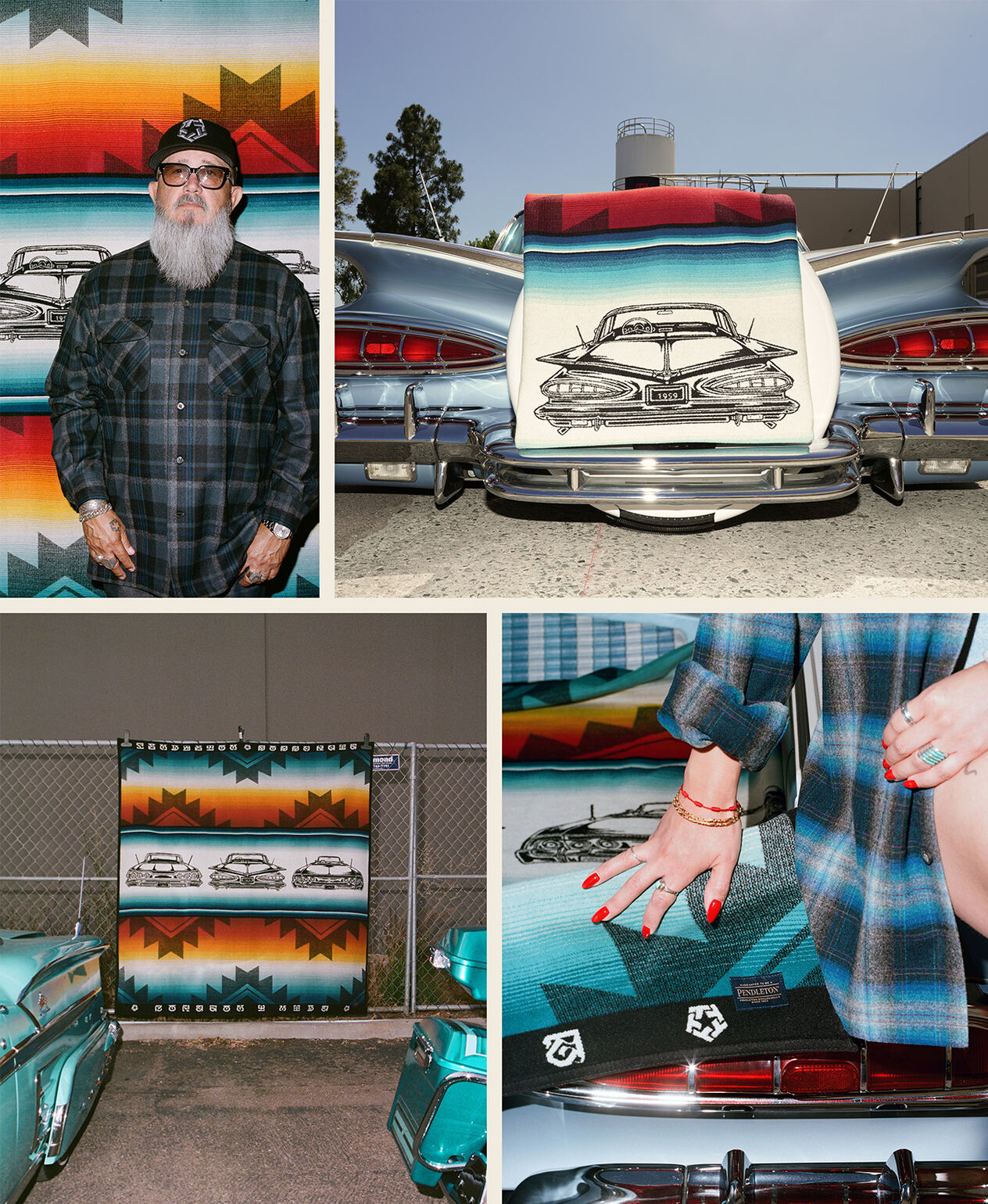 Bobby Ruiz posing with the collaboration Blanket