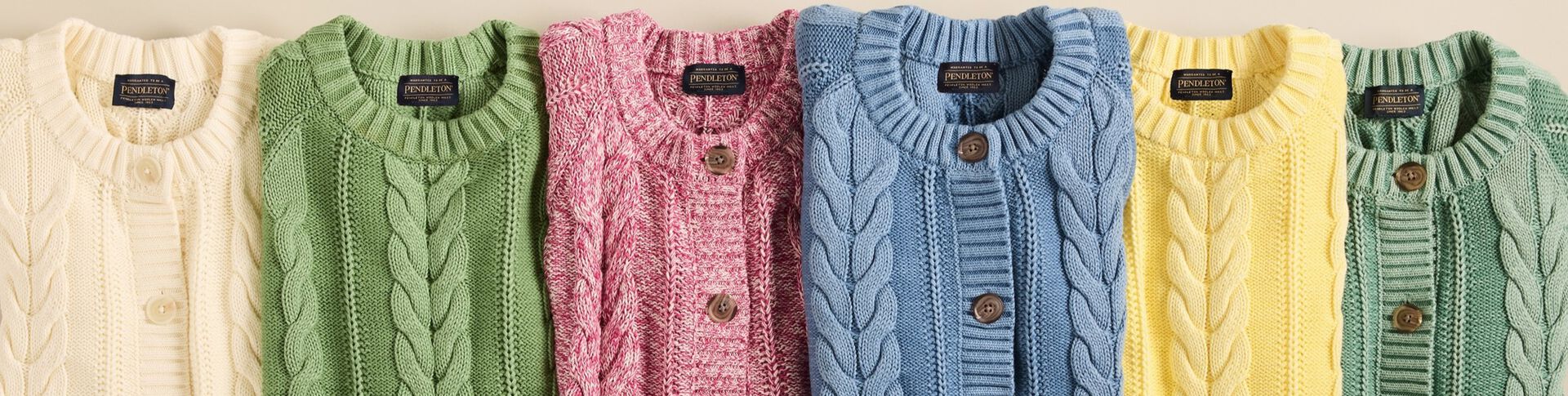 Pendleton Cotton Cable Cardigan Collection